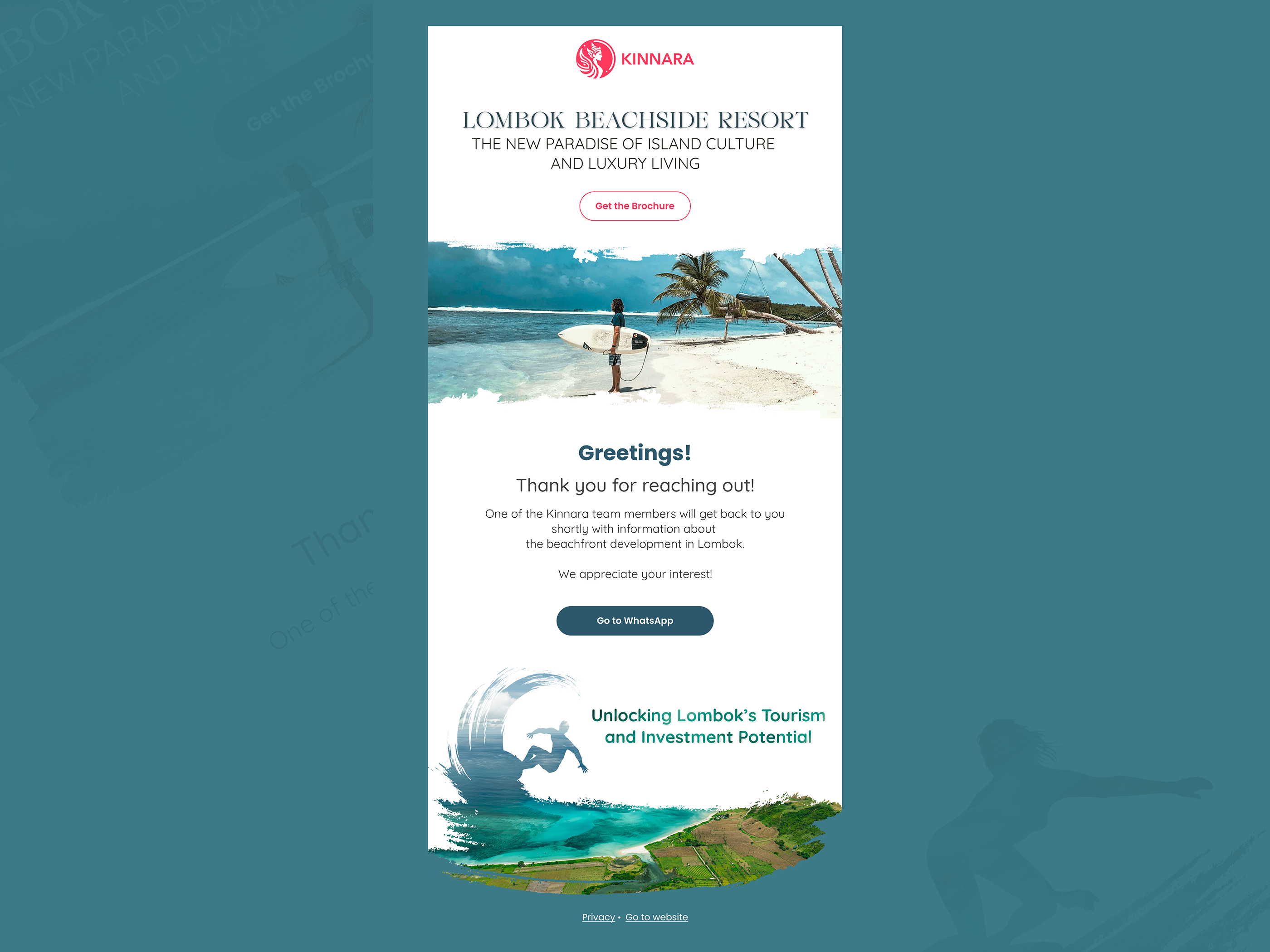 Kinnara Luxury Real Estate Email Template Design design email email newsletter email template email template design graphic design html email illustration newsletter ui