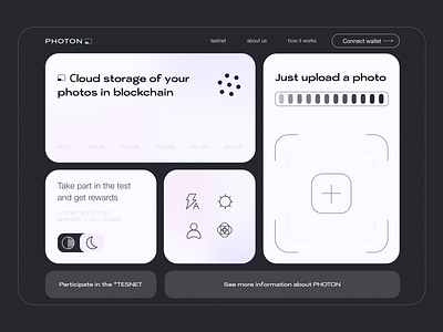 DApp UI UX for cloud photo storage animation bitcoin blockchain crypto cryptocurrency dapp defi metaverse nft saas uiux web3