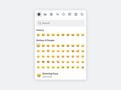 Stratis UI - Emoji overlay app clean design details dropdown emoji hover interface menu minimal modal overlay product tooltip ui ui design ux ux design web web app