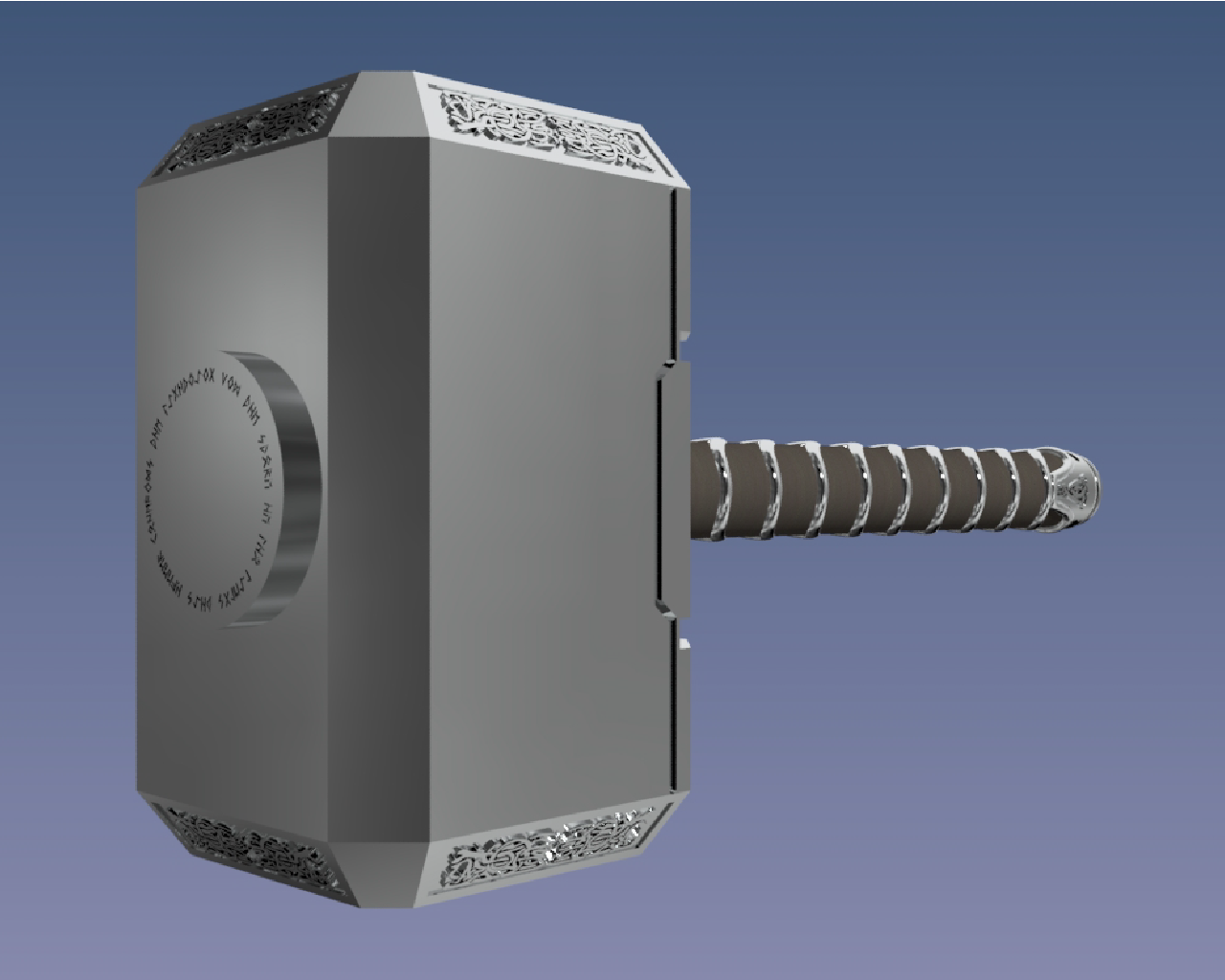 Example of 3D model of Mjöllnir