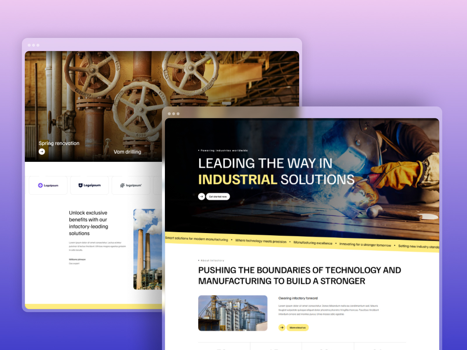 Infactory - Home Services Website Webflow Template business business template factory home services html template industrial websites industry mobile friendly responsive responsive design seo friendly uiux urban design web design web development webdesign webflow webflow design webflow template wordpress theme