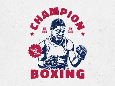 Fight Club - Champion Boxing boxing branding cartoon champion design fight graphic design illustration mascot vector vintage