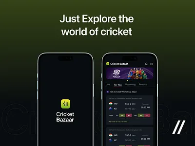 Cricket Score App · Sports News app design live matchcard news score sports ui ux