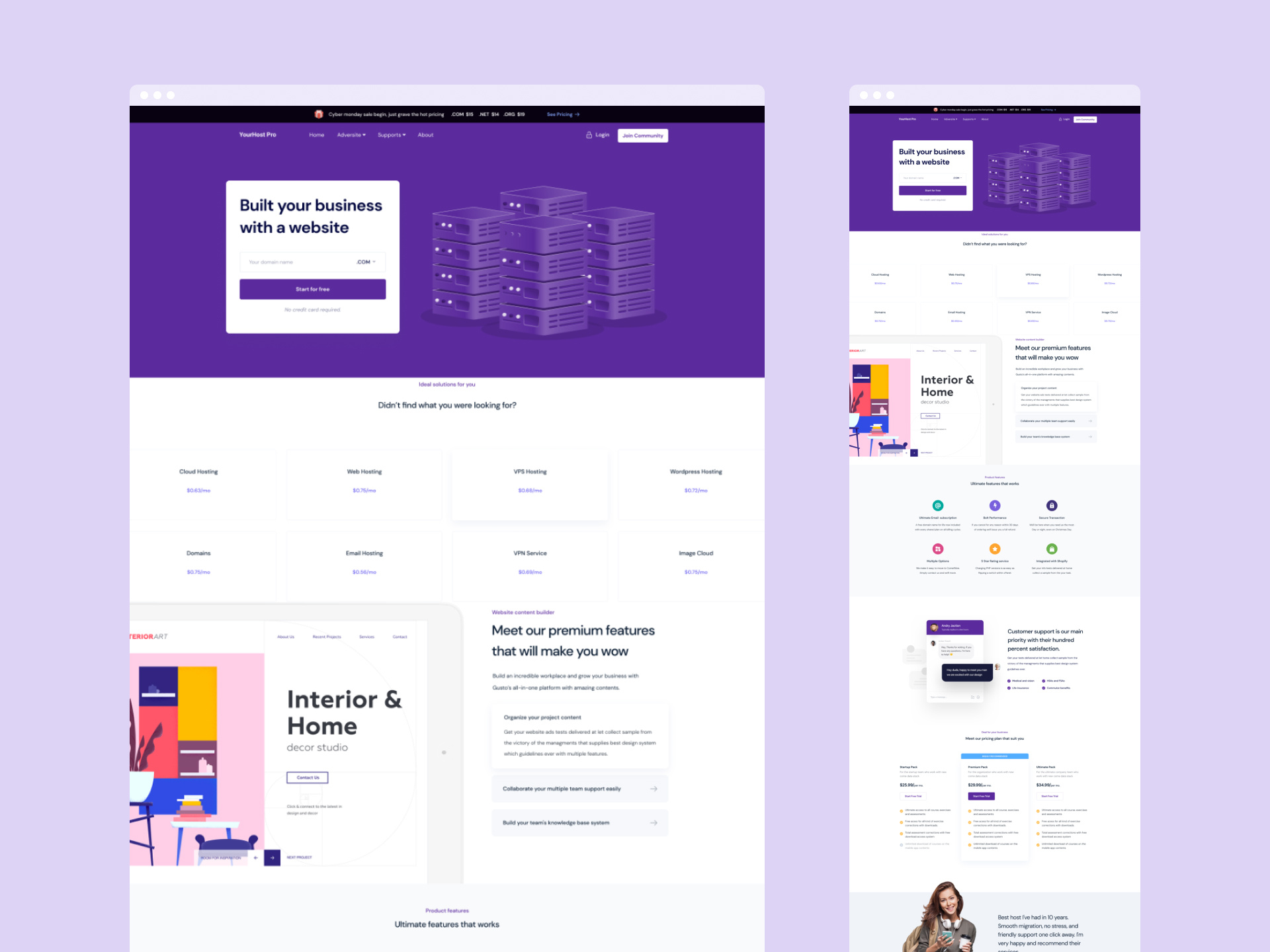 Website Hosting Platform UI Design animation appdesign branding dribbble figmadesign graphic design illustration logo minimaldesign new website design ui uiux web hosting webiste re design website ui design