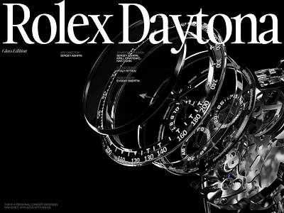 Rolex Daytona 3d animation design motion motion graphics product