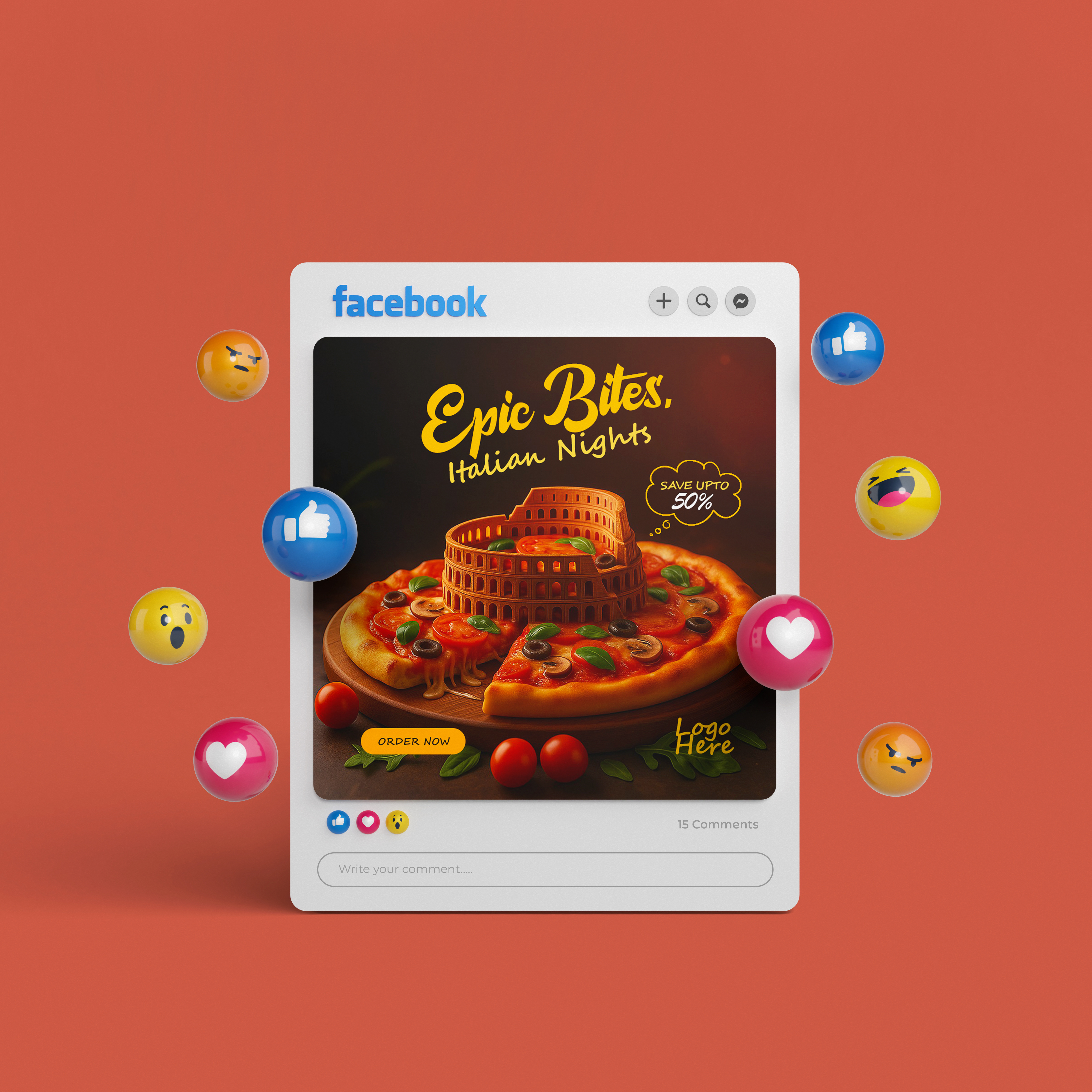 Italian Food Ad Design - Pizza Poster Concept with AI advertising branding campaign design digital advertising graphic design italianfooddesign marketing pizzaposter poster social media post аds