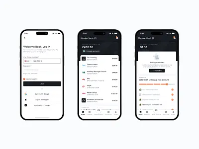 Homebox Mobile App app black design figma home mobile mockup product product design screens ui white