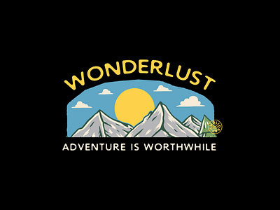 Wonderlust adventure branding cartoon design graphic design illustration mountain nature outdoor vector