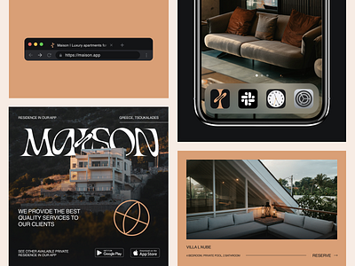 Maison App Brand Identity, Brand Design brand brand agency brand identity brand identity design brand sign branding branding and identity brandingagency brandingdesign brandingexpert brandingidentity brandingtips design halo halo lab identity logo logo design logotype rebranding