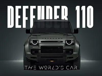 Defender 110 Banner awesome banner bannerdesign design minimal ui uidesign