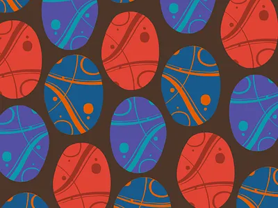 Easter Eggs adobe illustrator dyed eggs easter easter eggs graphic design illustration patterned eggs patterns