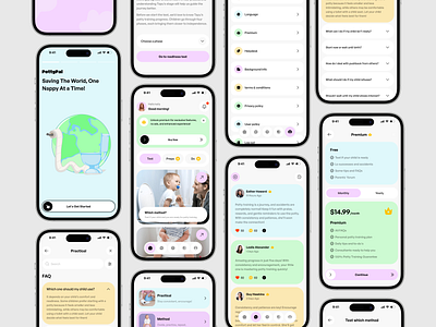 Potty Training Mobile App app design kids kids mobile app marketplace mobile mobile app mobile app design mobile design mobile responsive product design saas ui ui design uiux