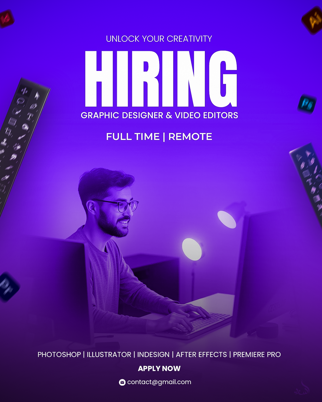 Unlock Your Creativity: A Designer's Dream Role adobe photoshop advertisement banner branding design designer graphic design hiring hiring poster poster