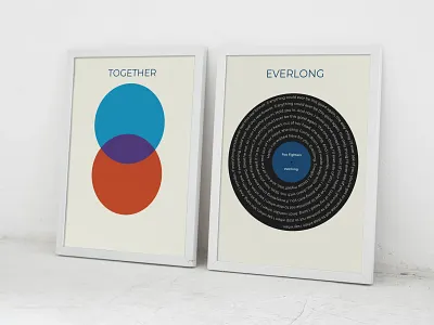 Together & Everlong design illustration poster