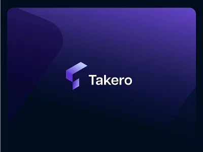 Takero Logo – Futuristic Blockchain Branding blockchain blockchain branding blockchainlogo brand brand designer brand identity branding crypto futuristic logo graphic design logo logo branding logos modern modern logo t logo techlogo typography web3 logo