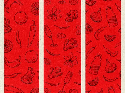 Engraver Style Ingredient Illustrations cooking design engraver engraver style illustration ingredients packaging process vector