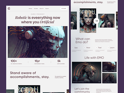 Robotic Website Design innovation landing page modern technology robot robotic web robotics website trendy web uishark web design website design