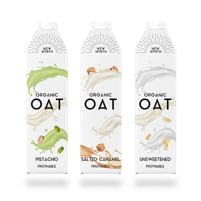 Organic Natural Plant Based Oat Milk Packaging Tetra Design 3d bottle branding drink graphic design green label logo milk mockups oat organic packaging pistaccio rendering tetra white
