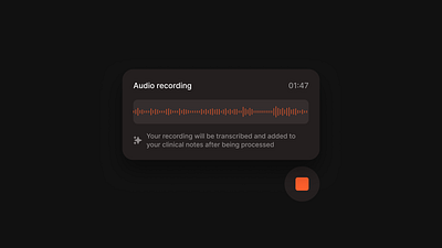 Voice recording UI ai audio recording ui voice