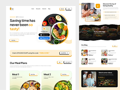Meal Delivery Service Landing Page branding designer portfolio food landing page design landing page design ui ui design ui ux web design