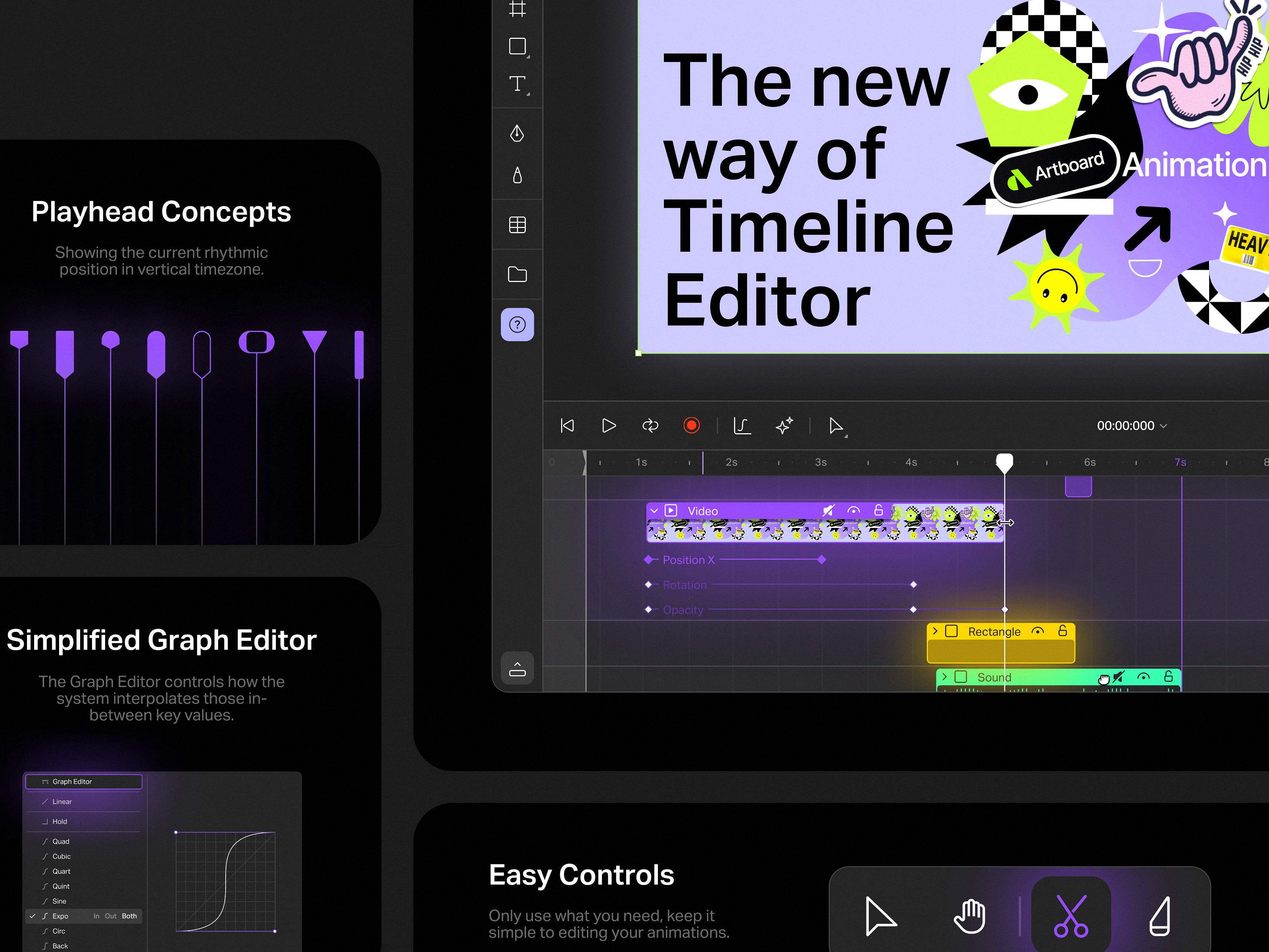 Motion Tool Timeline Editor animating animation artboard studio dark mode design tool editor inspiration motion motion graphics timeline timeline editor tool toolbar ui ui design user experience ux web app