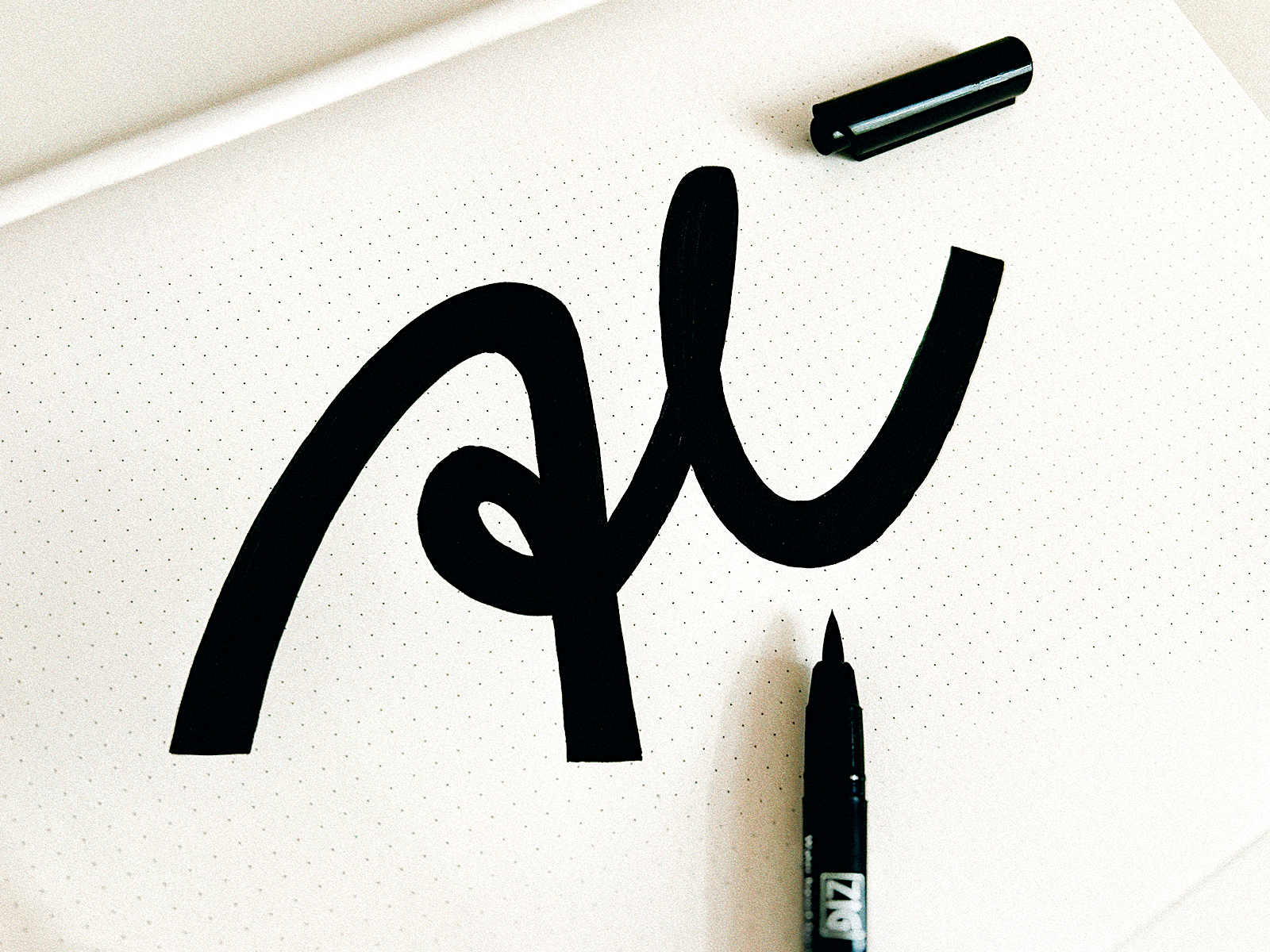 H _ logo mark branding calligraphy custom flow fun h iconic lettering logo logomark mark playfulness process script sketch type unique wormark