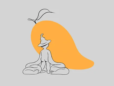 Mango boy character character design cute fruit icon identity illustration mango mascot pencil sticker vector yellow