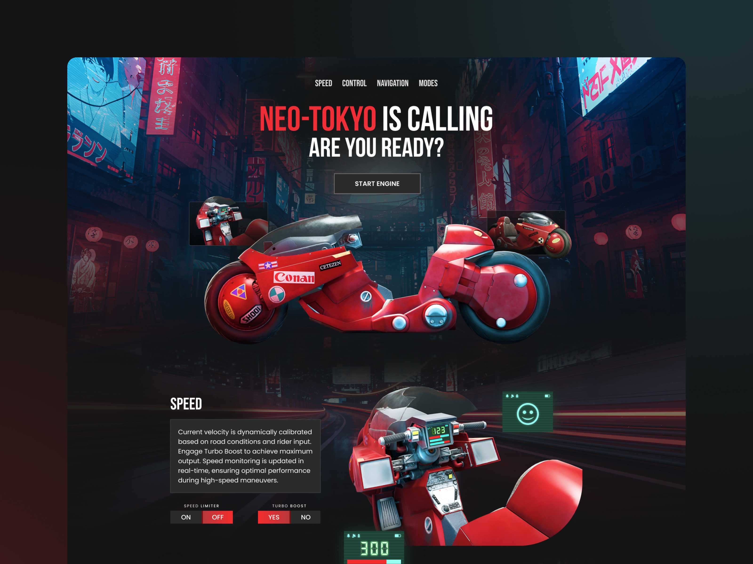 Example of UI Concept – Akira’s Motorcycle