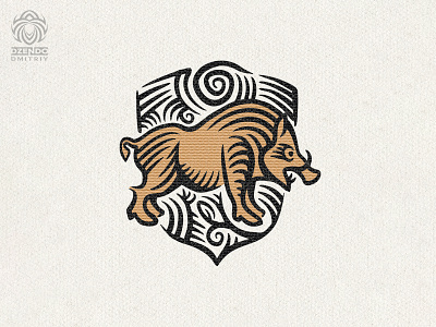 Wild Boar Logo animal branding forest heraldry logo pig wild boar
