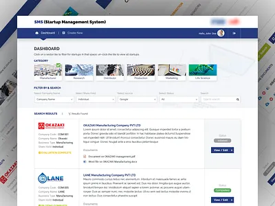 Startup Management System – Dashboard UI - Enterprise Web App b2bdesign dailyui dashboardui enterprisedesign enterprisesaas figmadesign ravidelixan startupmanagement statusdashboard ui uxuidesign