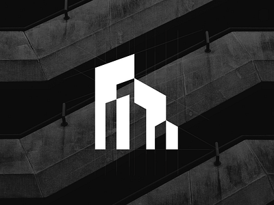 geometric house abstact architecture brand identity constraction creative design designer geometric graphic grid hire home house logo mark minimal nextmahamud presentaion sale symbol