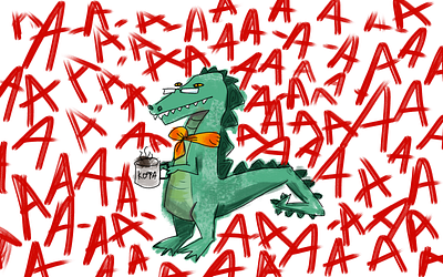 Crocodile illustration 2d design graphic design illustration vector