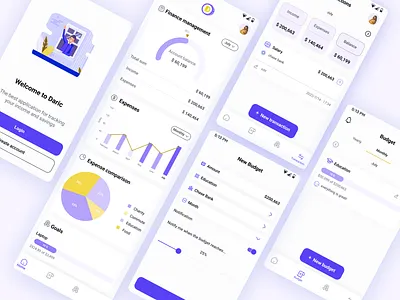 Financial App app case study clean design design figma financial app light mood minimal product design ui ux