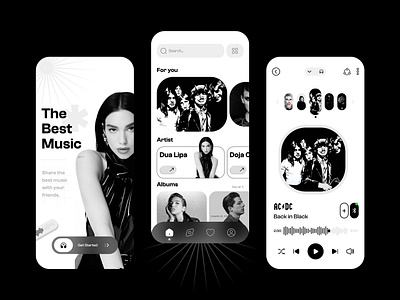 Music Player Concept app application graphic design ios mobile app mobile design music music player ui uiux user interface