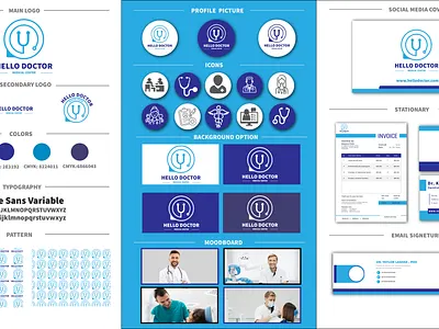 Hello Doctor dental logo hospital logo medical logo