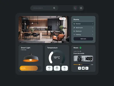 Smart Home – Dashboard Concept concept dashboard smart home ui