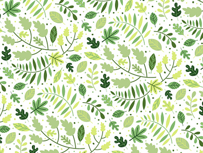 Falling Leaves (light version) design digital art digital arts digital illustration graphic design greenery illustration leaf leaves nature pattern pattern design seamless pattern surface pattern