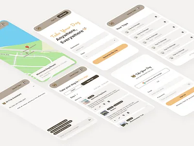 AI-Powered Dog-Friendly Trip Planner Responsive Layouts ai ai powered app branding design graphic design illustration mobile mobile app mobile design mobile website responsive ui ux website