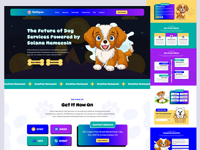 Dogy - Meme coin ICO and Crypto Figma Template landing page token ui