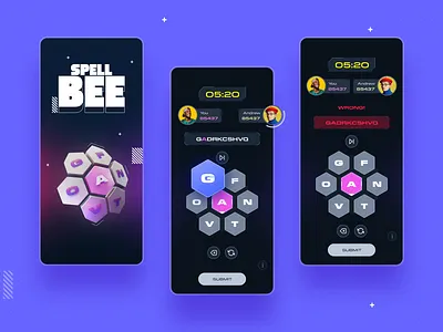 Spell Bee Game UI figma figmadesign game ui minimal