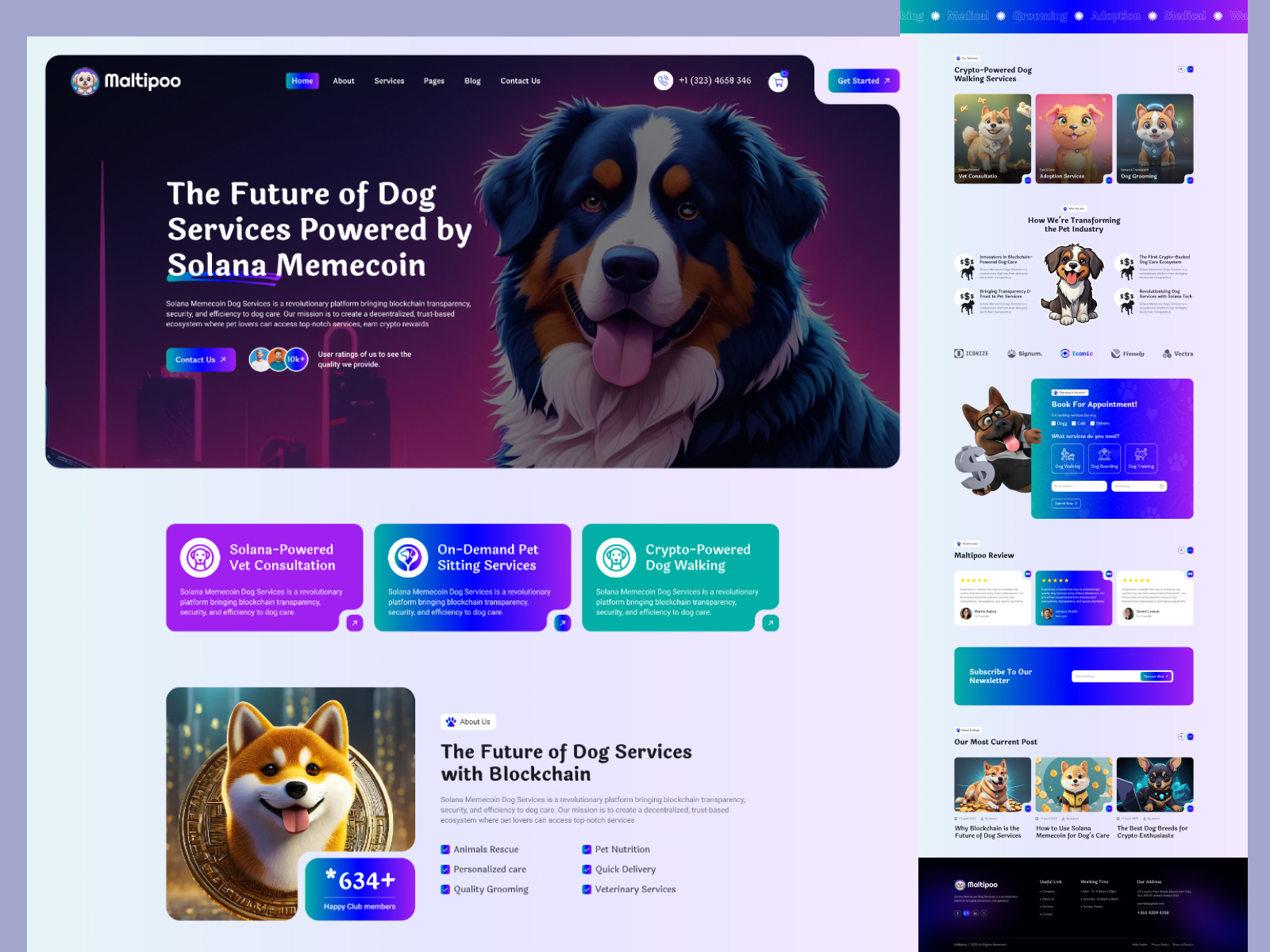 Example of Landing Page UI Website Design