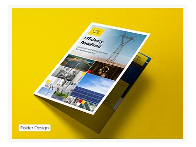 Folder design design electricity energy folder design graphic design green energy marketing design