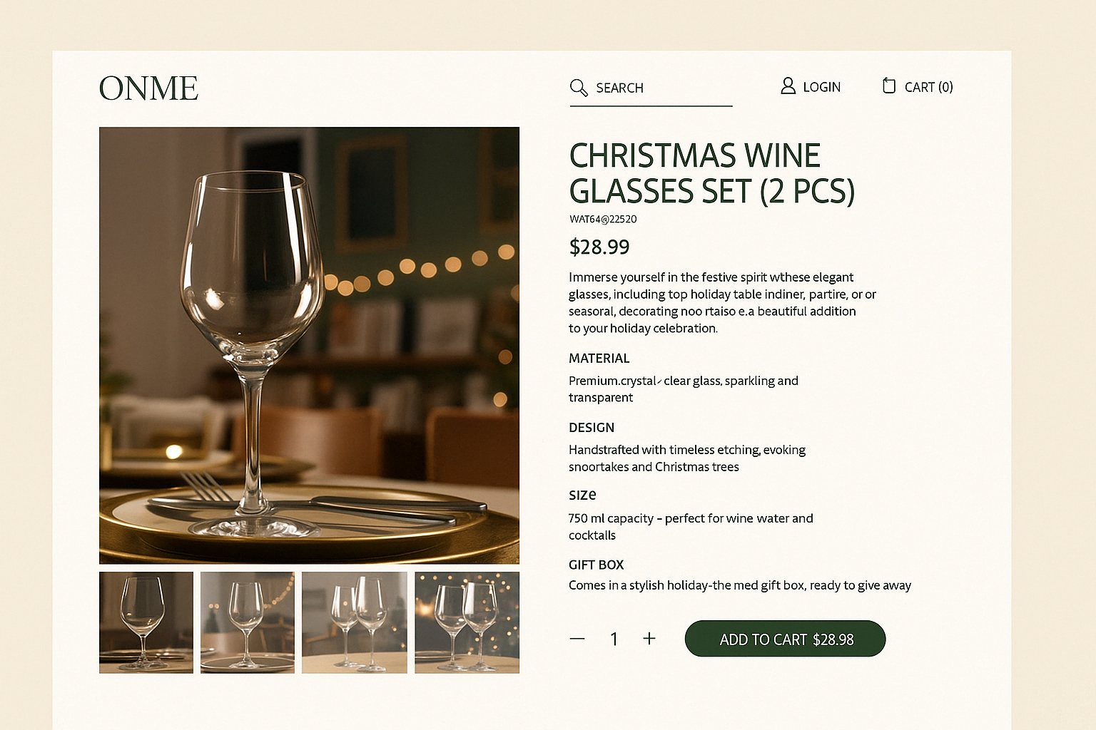 Elegant eCommerce Product Page Design for Luxury Tableware ai ai generation tool ai tool design ai tool website branding design ecommerce illustration product page retail ui user experience user interface web design website design