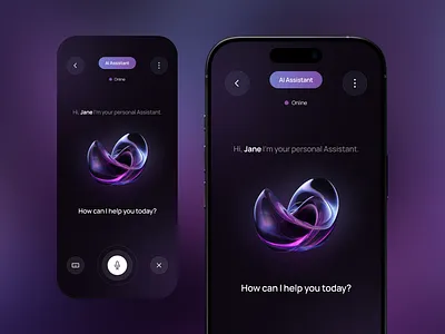 AI Assistant | Mobile App ai ai assistant app design mobile app ui uiux design ux