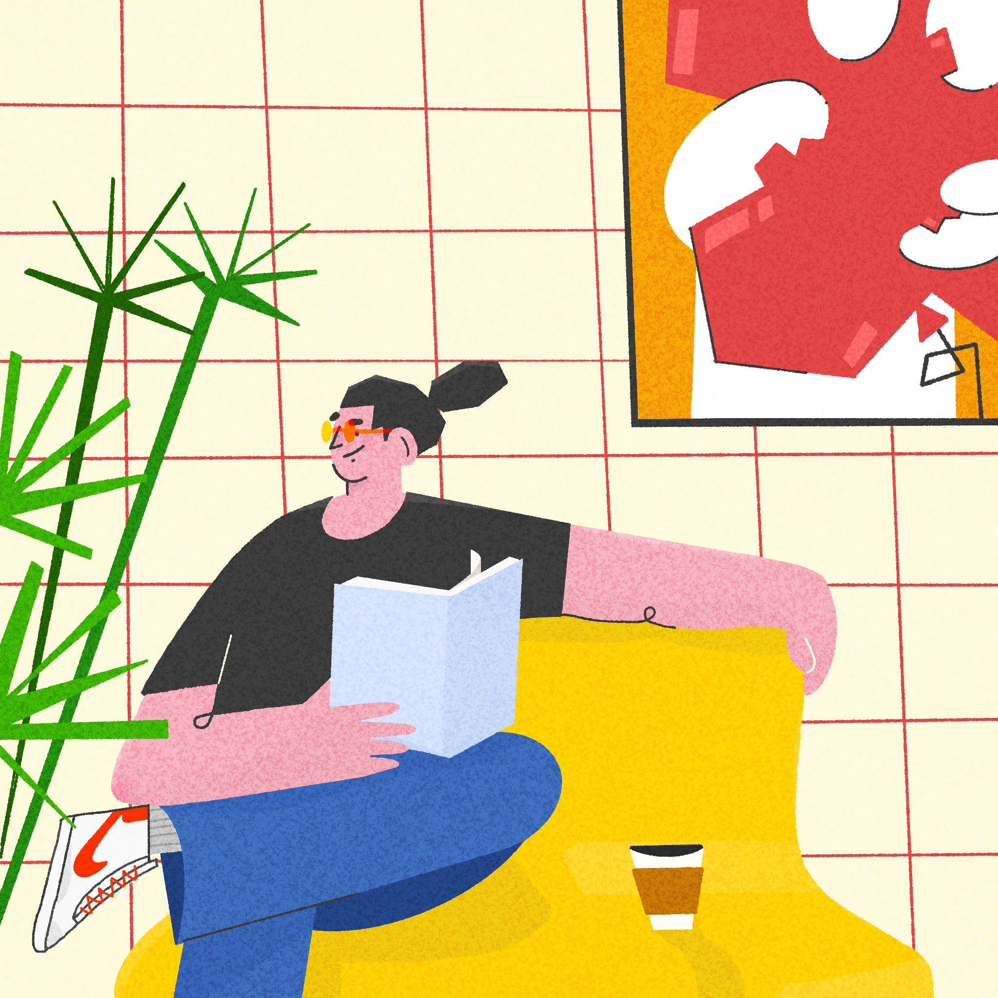 Slow Down and Chill Out art character expressive illustration people procreate
