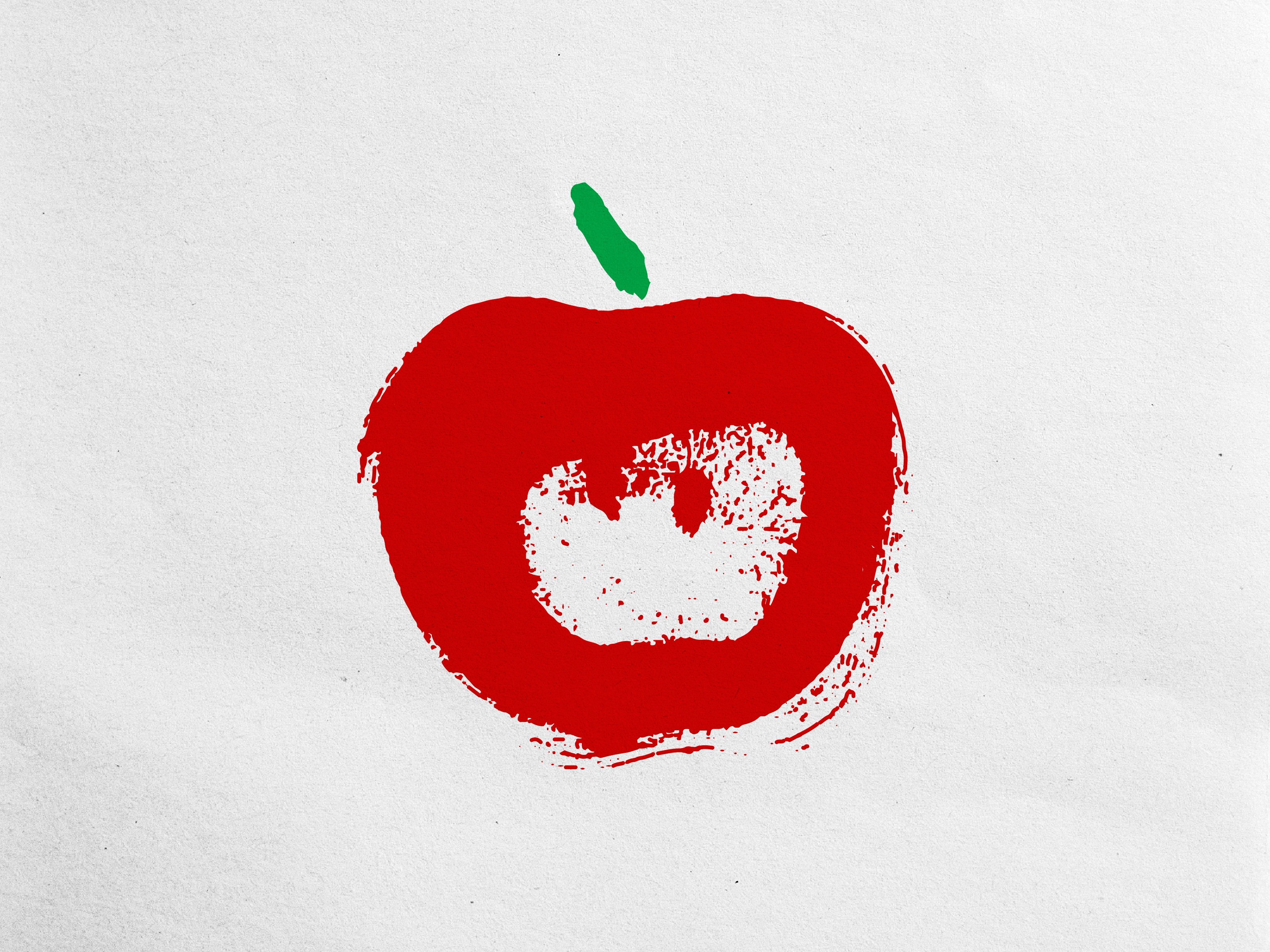 Apple Logomark african designer apple logo brush stroke fruit logo green grunge texture impressionist motif logo nigerian designer painting paper print print graphic design red silhouette vector art watercolor