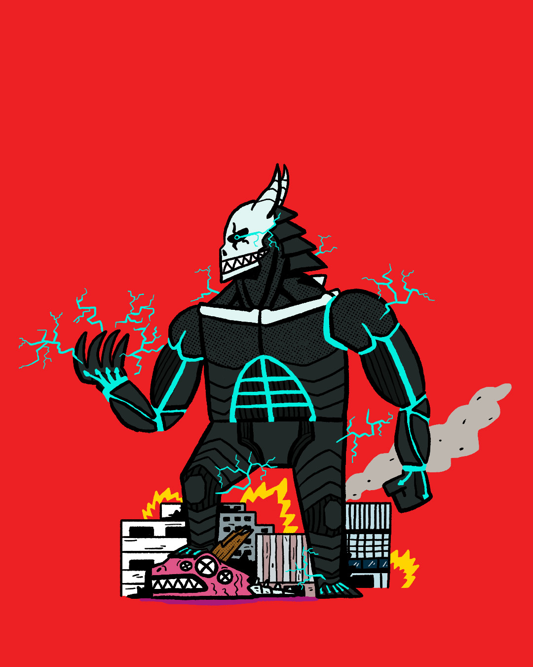 Kaiju #8 anime fan art graphic design illustration
