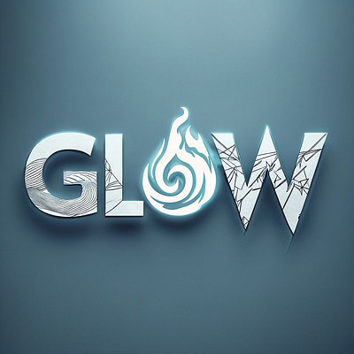 Glow branding des design glow graphic design illustration logo minimal typography vector