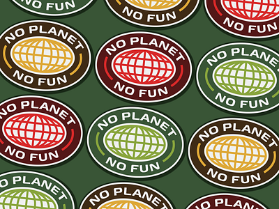 No Planet, No Fun! (Round II) badge branding design graphic design illustration