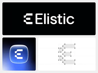 Elistic - Modern & Tech-Inspired "E" Symbol ai blue branding cloud connectivity cybersecurity data e flexibility flow gradient logo saas tech